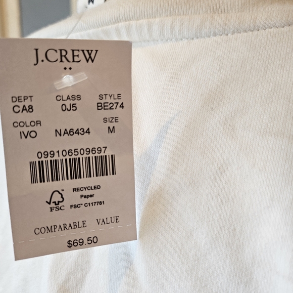 Cute Lightweight Sweatshirt NWT J.Crew Factory size M - Picture 3 of 3